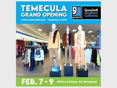 Goodwill Southern California New Temecula Retail Store Grand Opening 